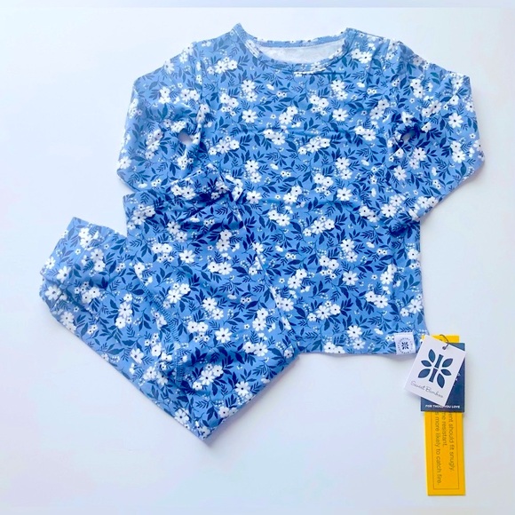 Sweet Bamboo Other - NWT Sweet Bamboo Vintage Floral Blue Bamboo Long Sleeve & Pants set
